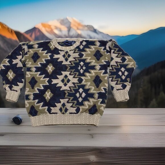 ✅VTG Northern Isles Sweater Mens XL Hand Knitted Winter Pullover Y2K - Picture 1 of 8